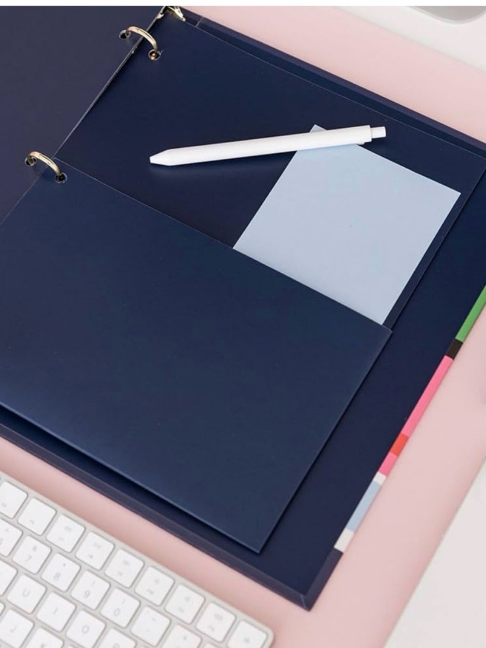 New Kate Spade Three Ring Binder, Sunny Day Stripe - Picture 4 of 5